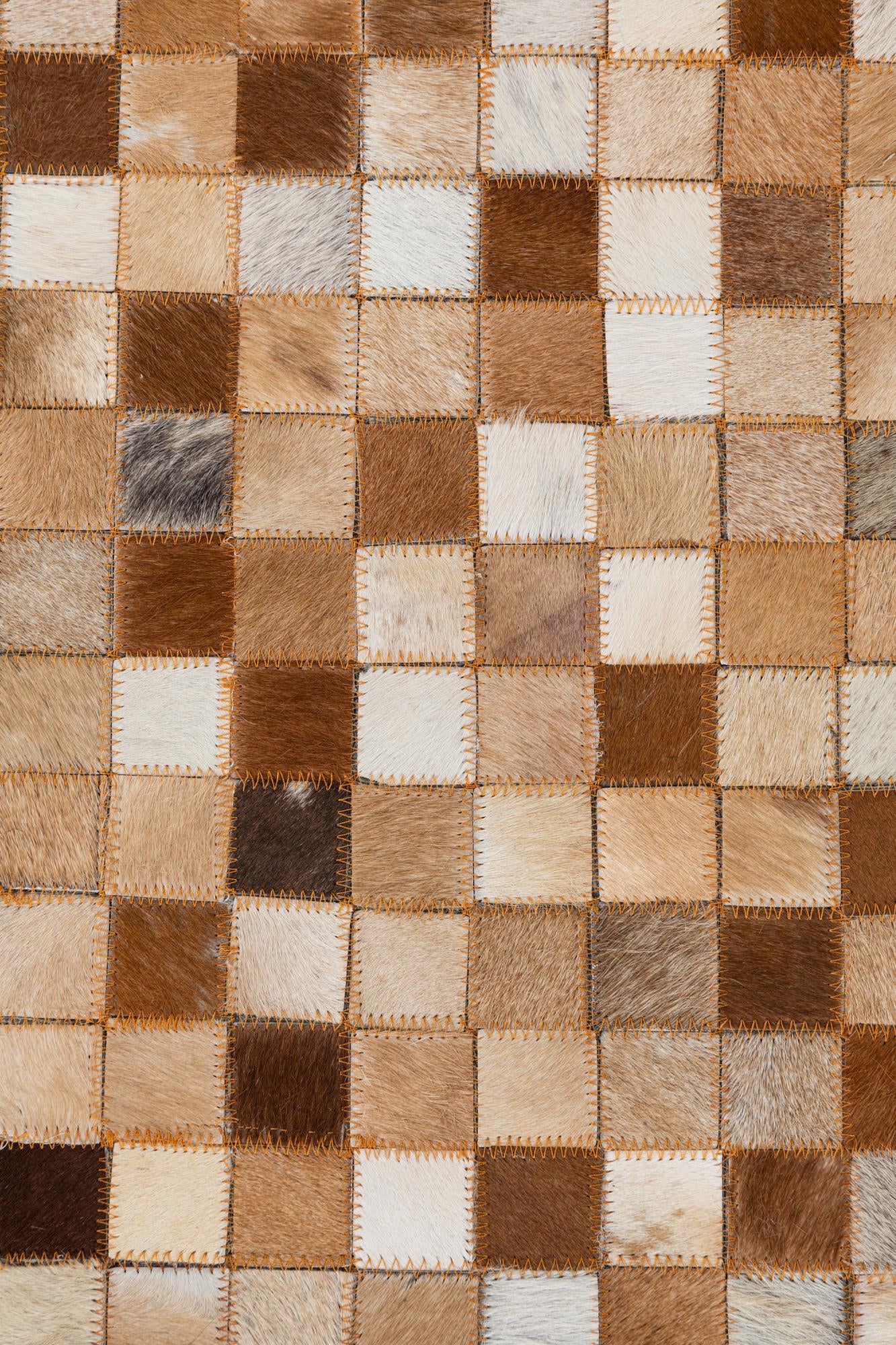 8' 1 x 9' 10 Cowhide Leather Rug