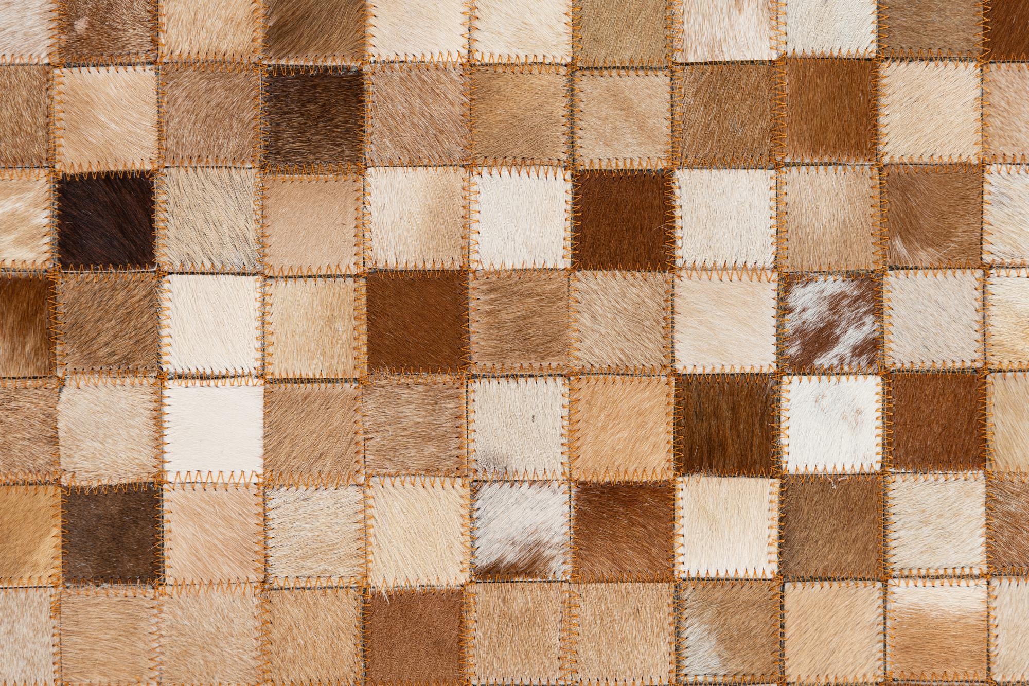 8' 1 x 9' 10 Cowhide Leather Rug