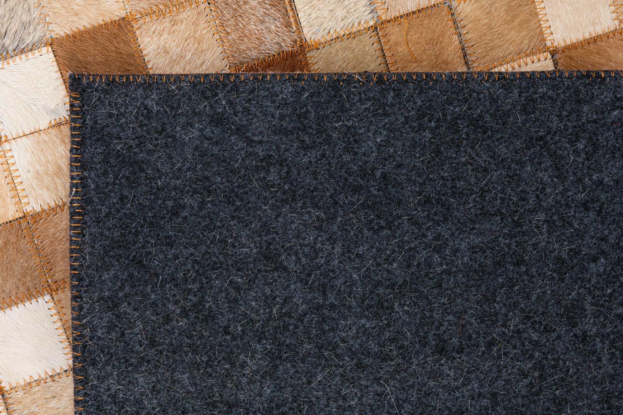 8' 1 x 9' 10 Cowhide Leather Rug