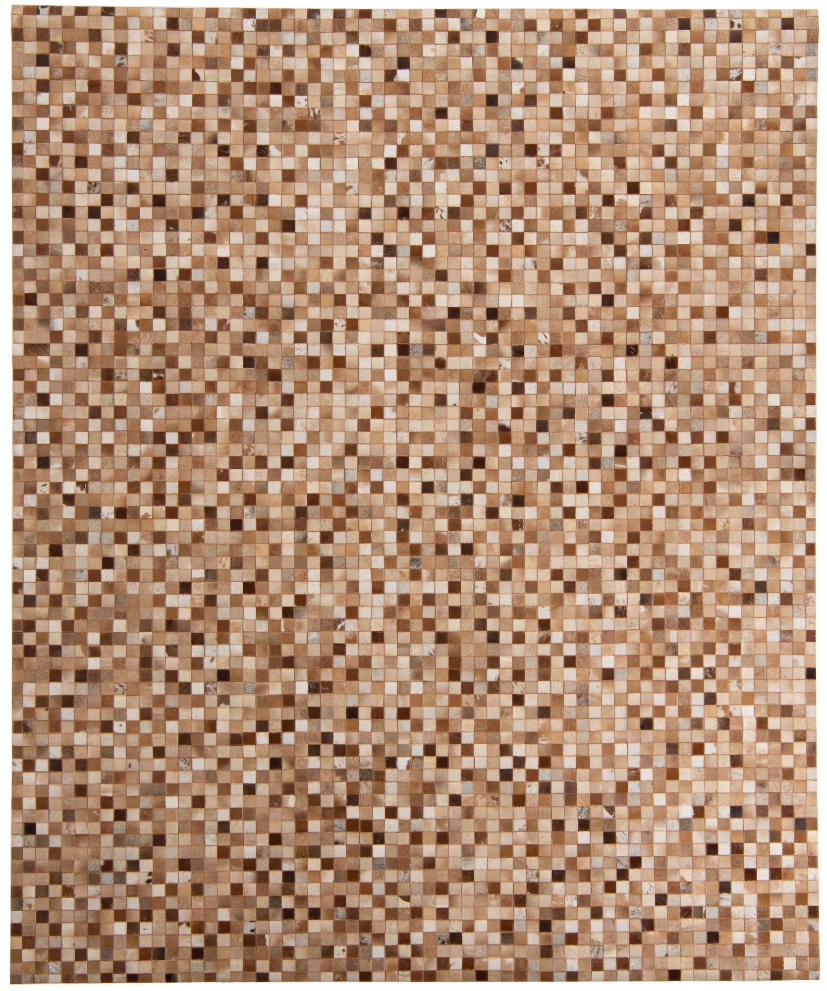 8' 1 x 9' 10 Cowhide Leather Rug