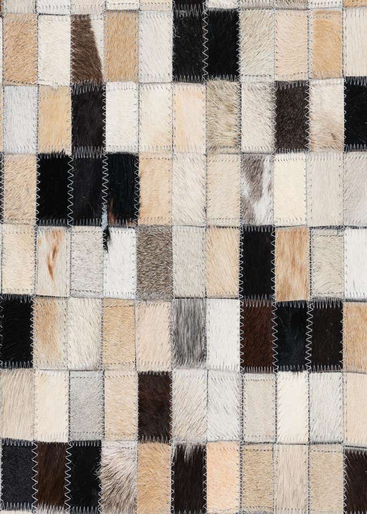 8' 1 x 10' Cowhide Leather Rug