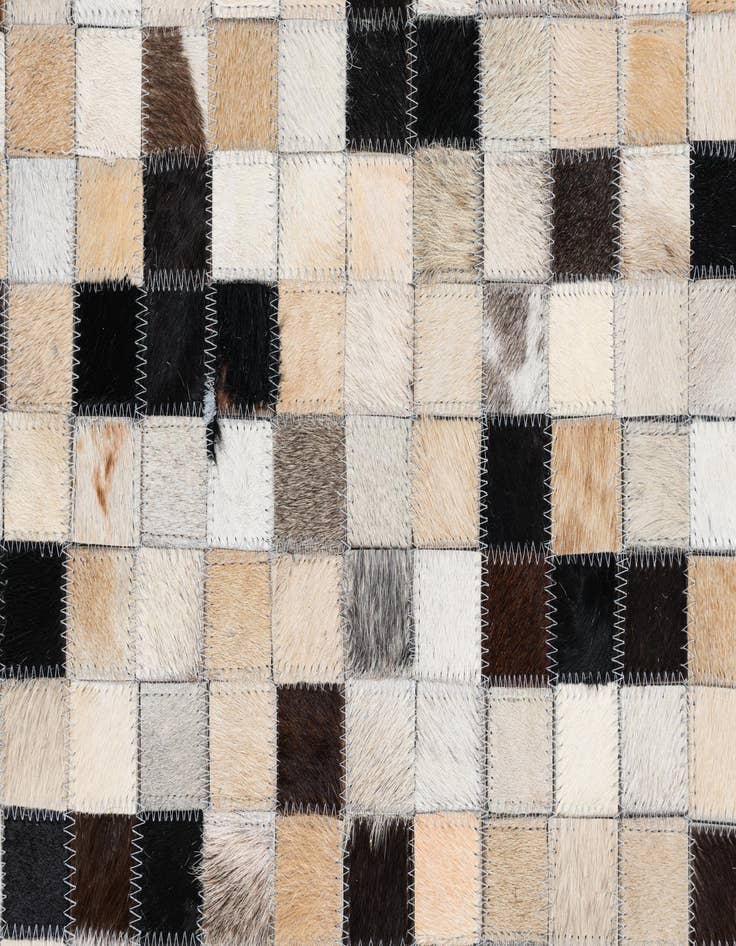 Detail image of 8' 1 x 10' Cowhide Leather Rug