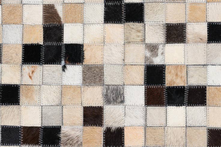 Detail image of 8' 1 x 10' Cowhide Leather Rug