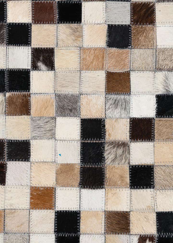 8' 1 x 10' Cowhide Leather Rug