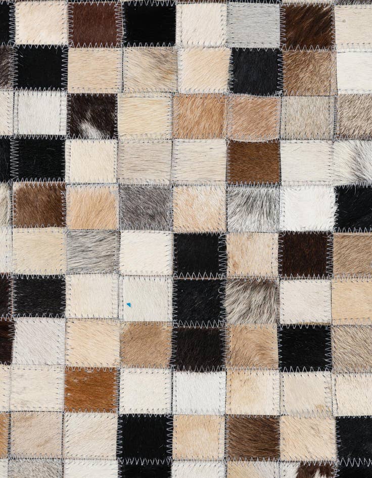 Detail image of 8' 1 x 10' Cowhide Leather Rug