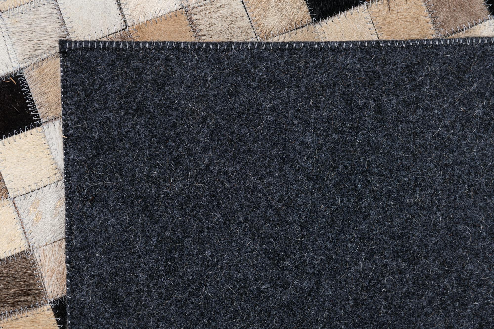 8' 1 x 10' Cowhide Leather Rug