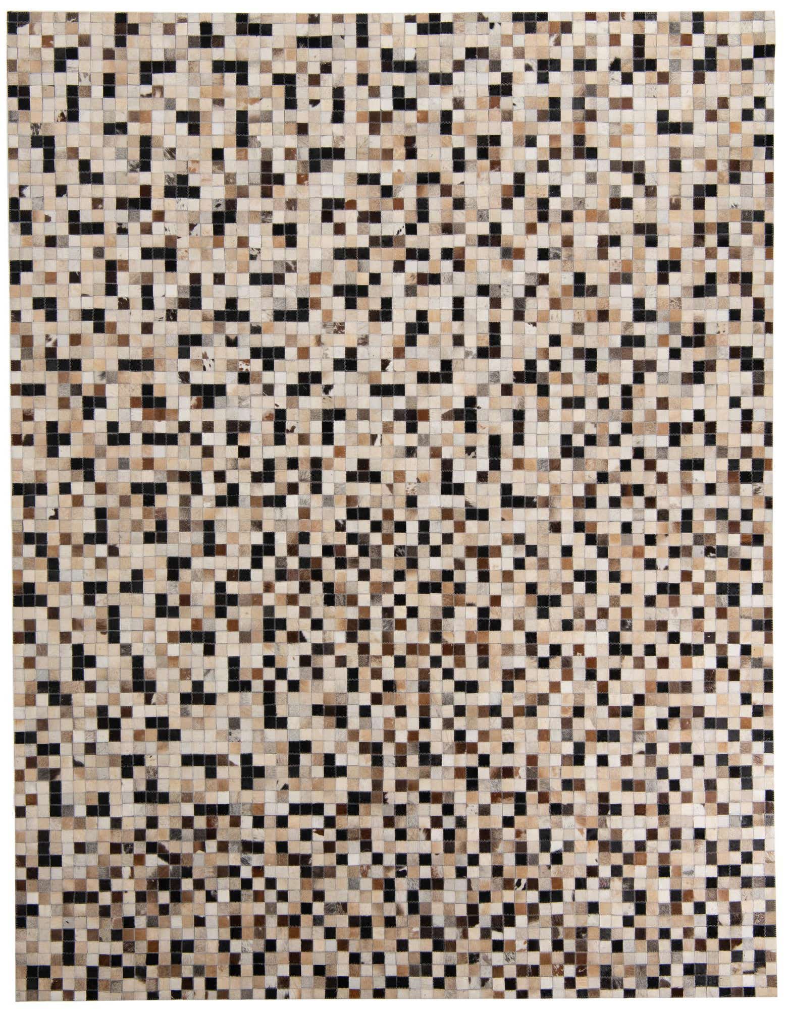 8' 1 x 10' Cowhide Leather Rug