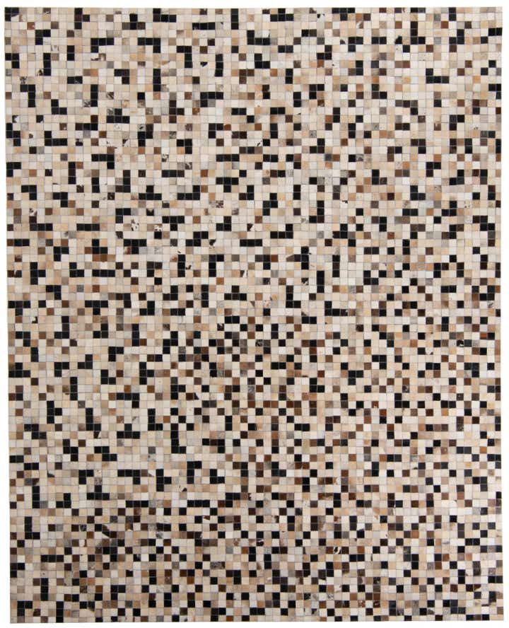 8' 1 x 10' Cowhide Leather Rug