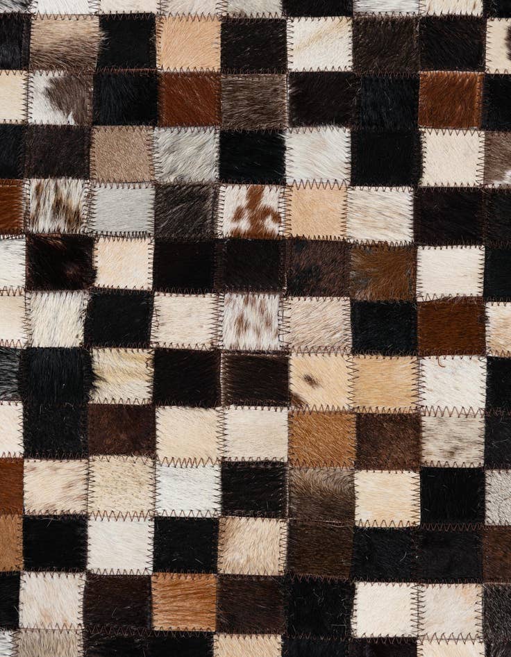 Detail image of 7' 9 x 9' 10 Cowhide Leather Rug