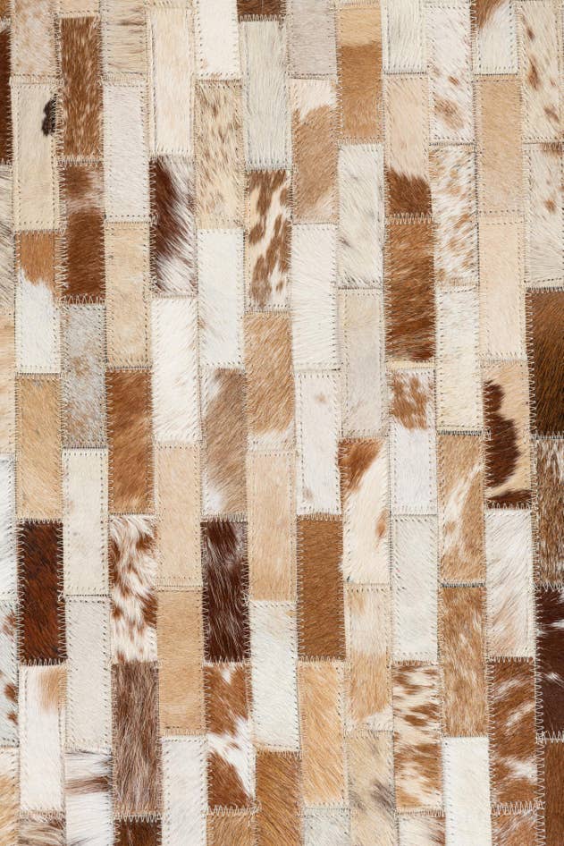 Detail image of 8' 1 x 9' 10 Cowhide Leather Rug
