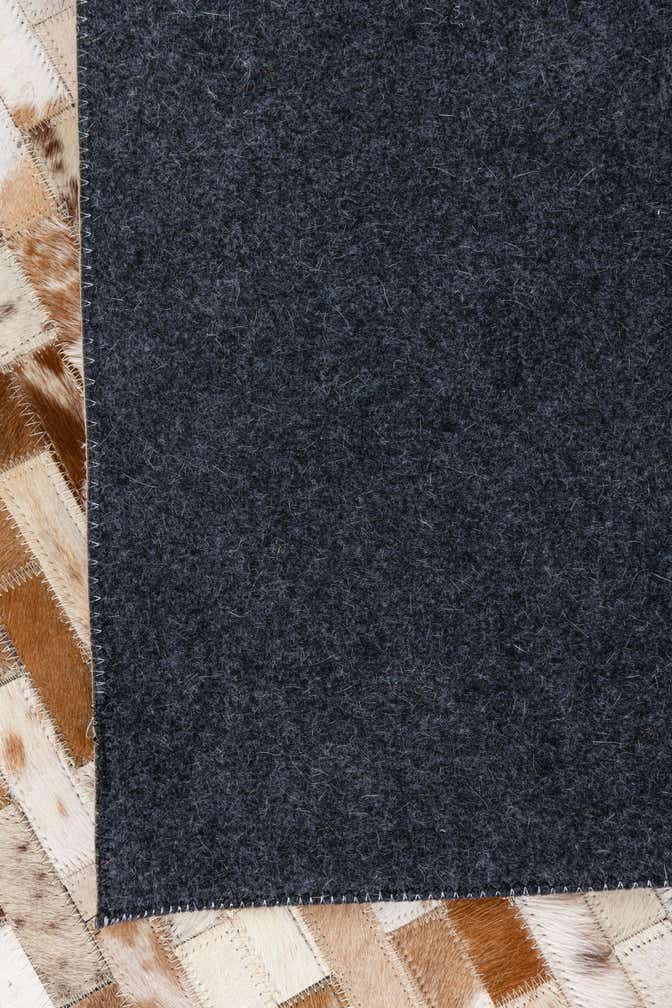 8' 1 x 9' 10 Cowhide Leather Rug