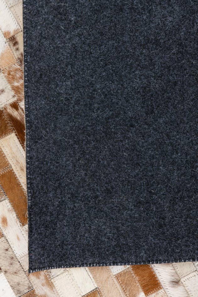 Detail image of 8' 1 x 9' 10 Cowhide Leather Rug
