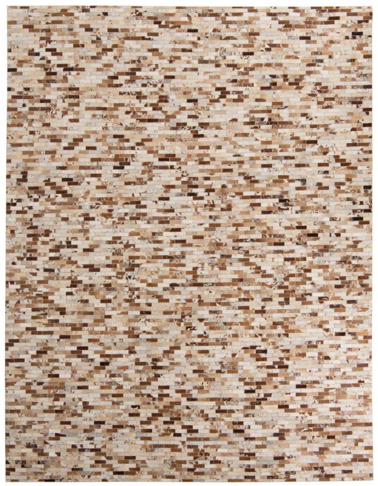 Detail image of 8' 1 x 9' 10 Cowhide Leather Rug