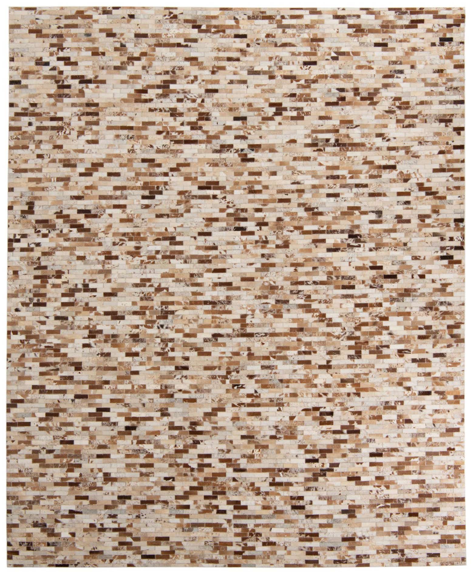 8' 1 x 9' 10 Cowhide Leather Rug