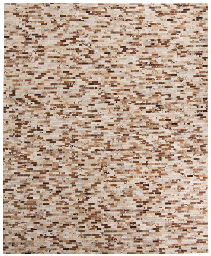 8' 1 x 9' 10 Cowhide Leather Rug