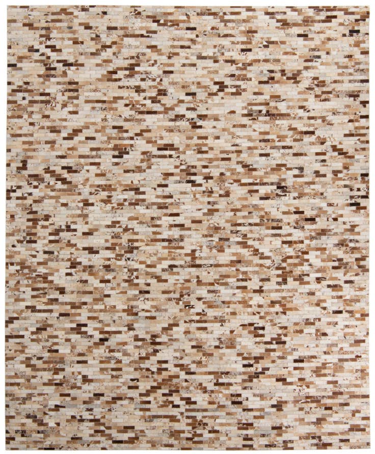 Detail image of 8' 1 x 9' 10 Cowhide Leather Rug