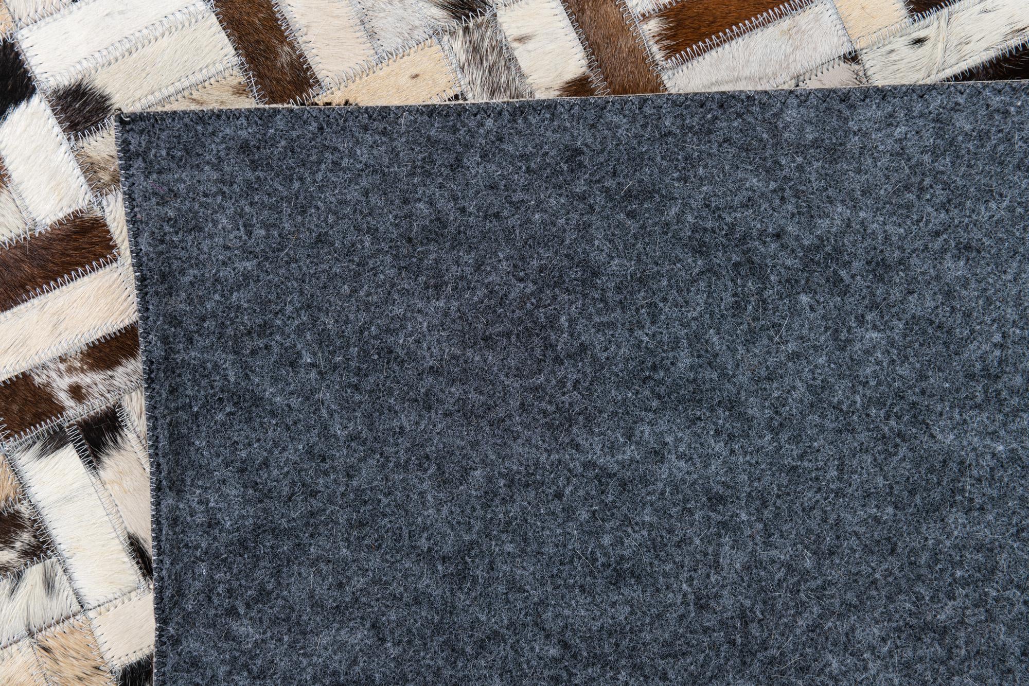 8' x 10' 1 Cowhide Leather Rug