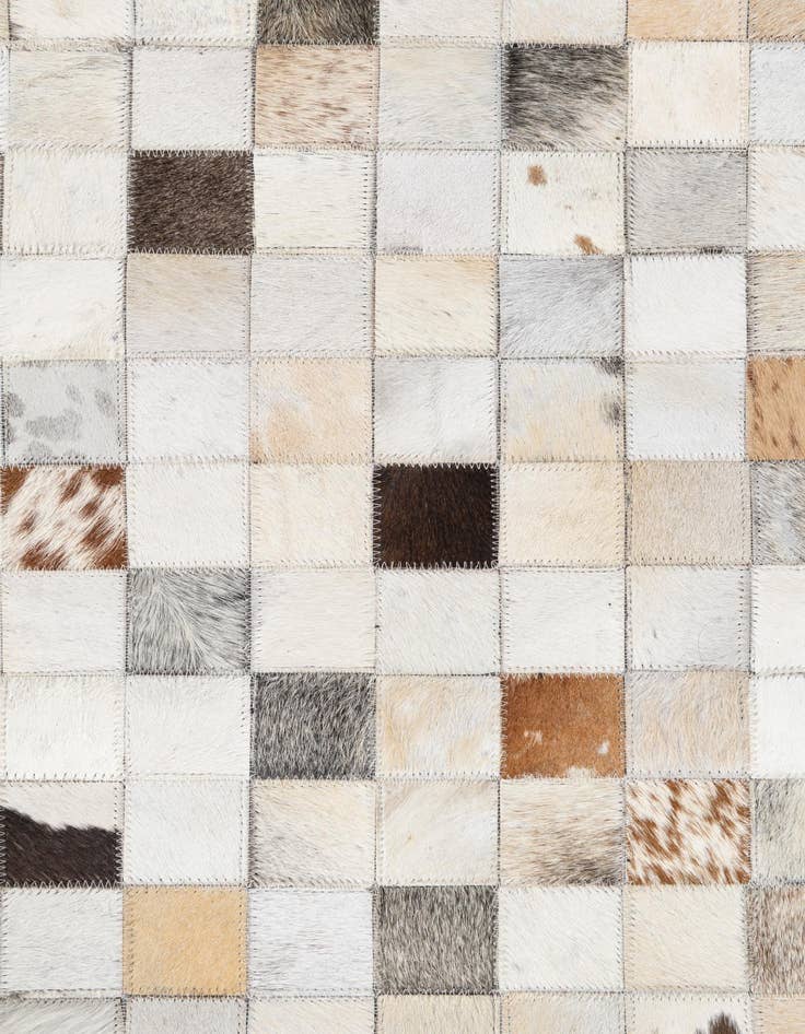 Detail image of 8' 2 x 10' 1 Cowhide Leather Rug