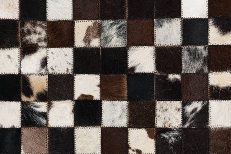 Detail image of 8' 1 x 10' Cowhide Leather Rug