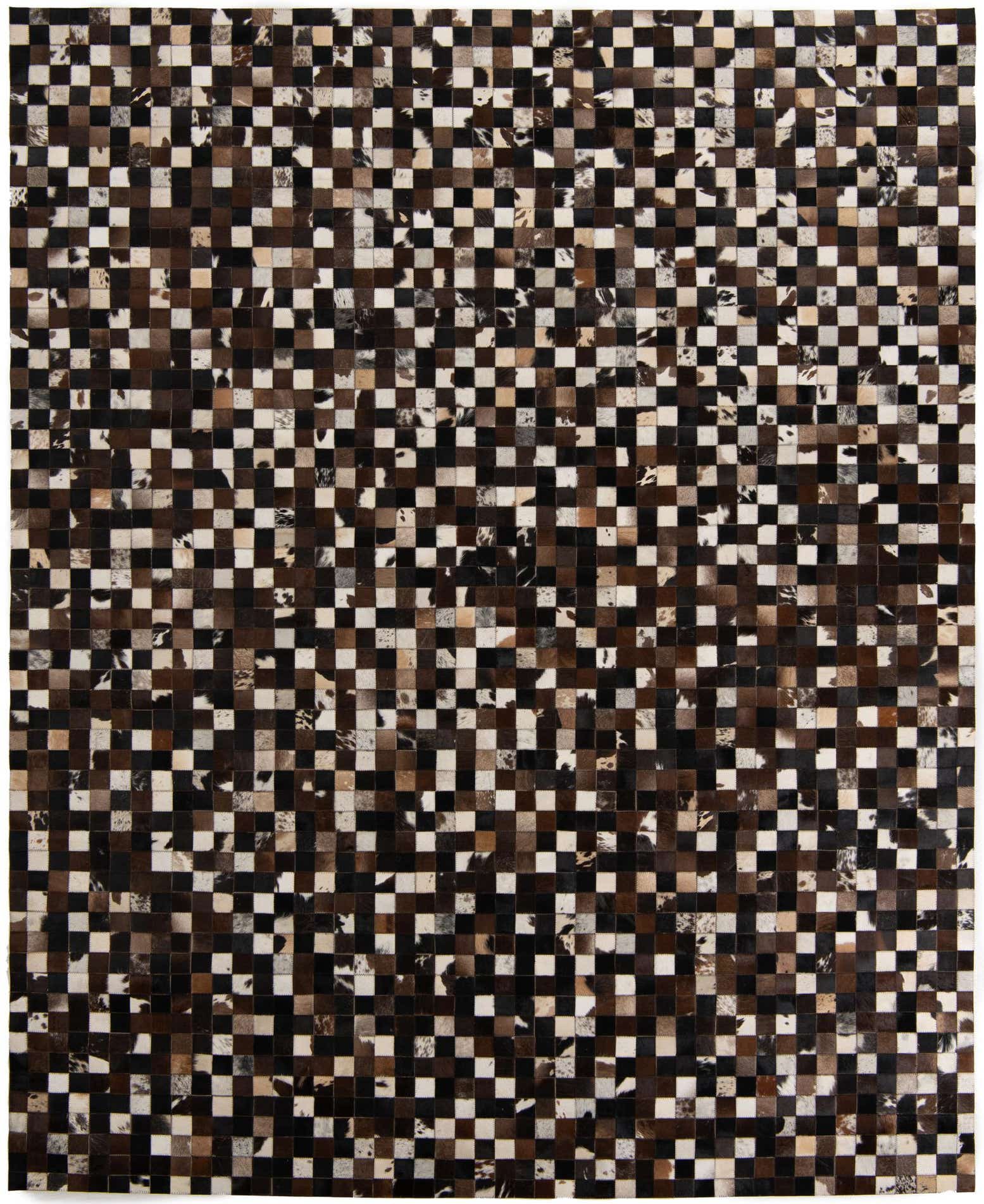 8' 1 x 10' Cowhide Leather Rug