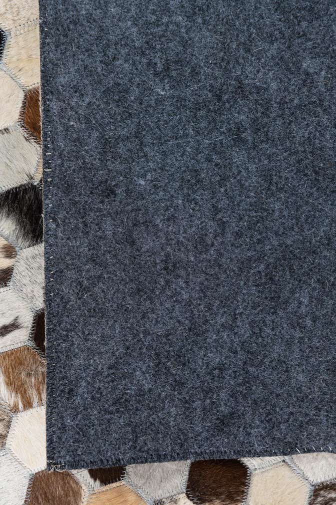 8' 1 x 9' 10 Cowhide Leather Rug