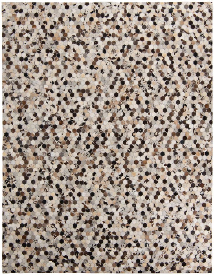 Detail image of 8' 1 x 9' 10 Cowhide Leather Rug