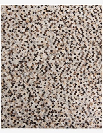 8' 1 x 9' 10 Cowhide Leather Rug