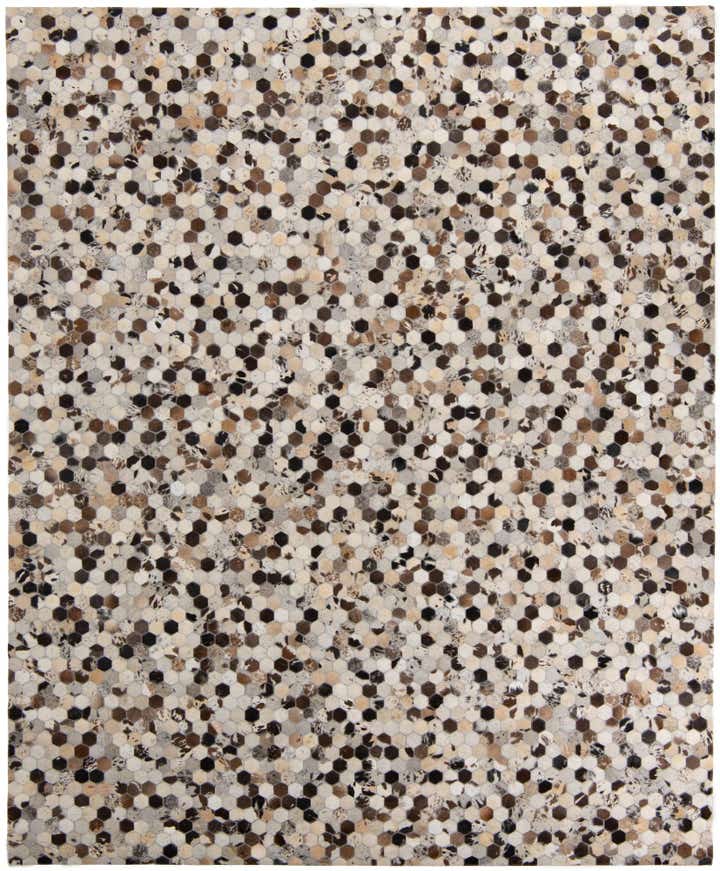 8' 1 x 9' 10 Cowhide Leather Rug