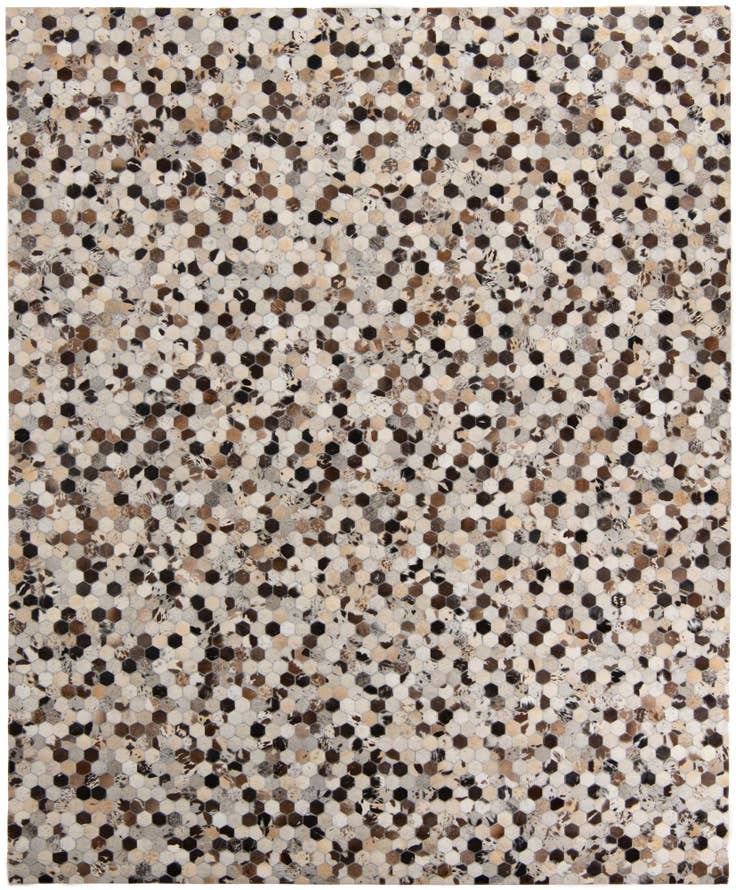 Detail image of 8' 1 x 9' 10 Cowhide Leather Rug