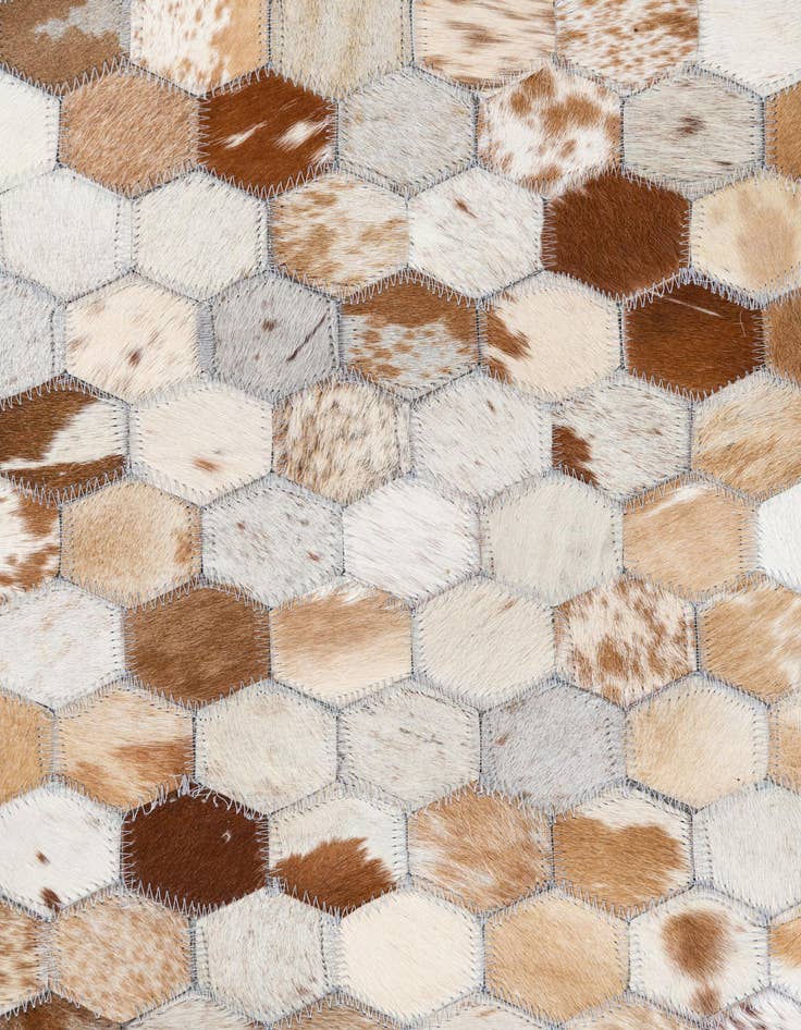 Detail image of 7' 10 x 9' 10 Cowhide Leather Rug