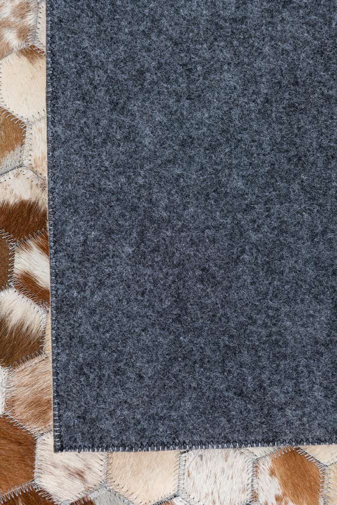 7' 10 x 9' 10 Cowhide Leather Rug