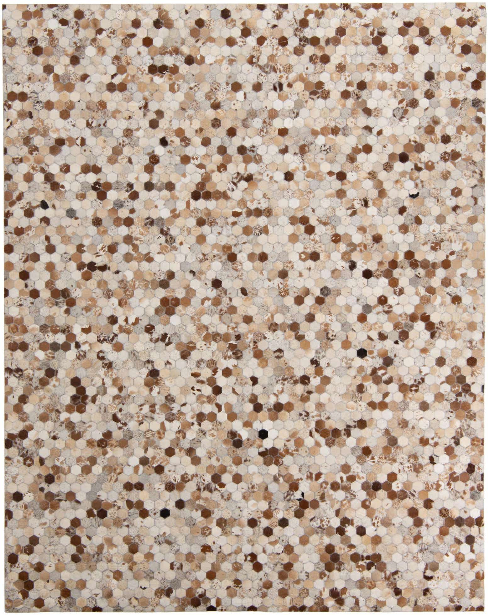 7' 10 x 9' 10 Cowhide Leather Rug