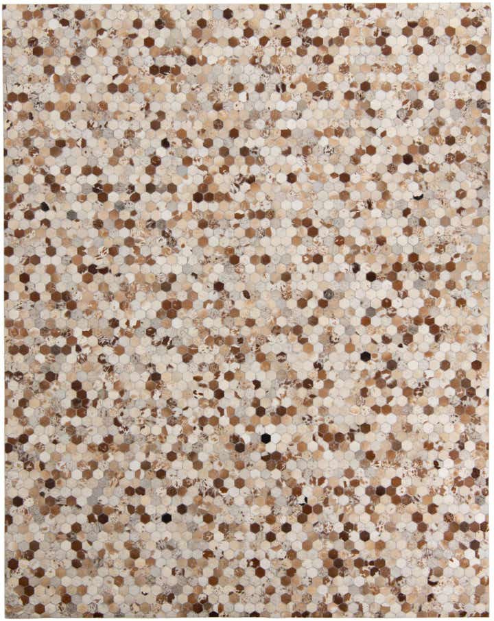 7' 10 x 9' 10 Cowhide Leather Rug