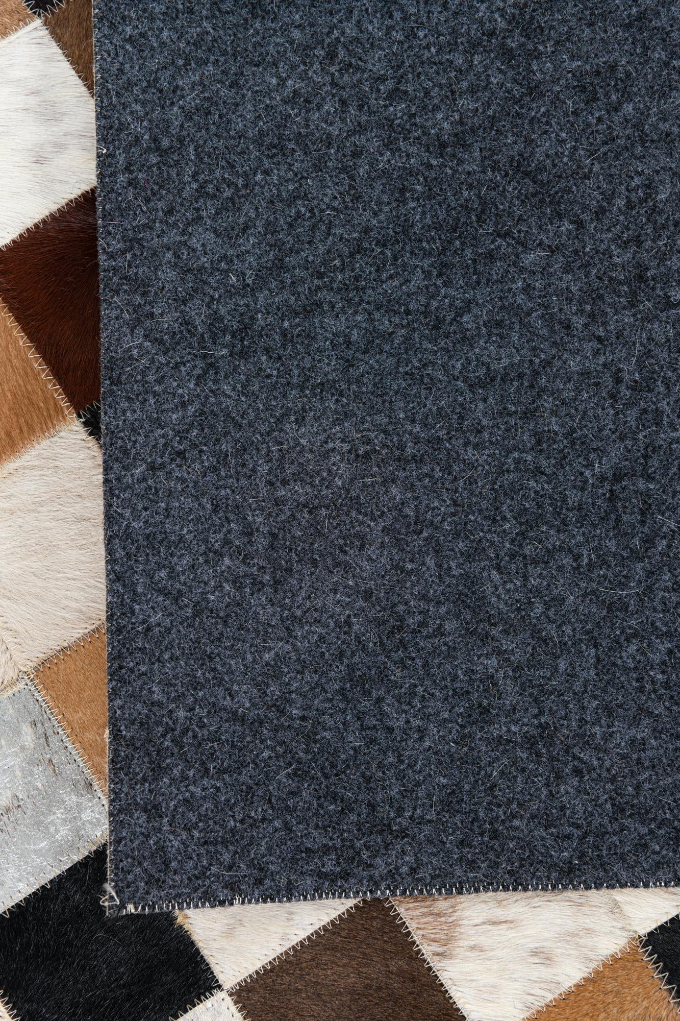 8' x 9' 10 Cowhide Leather Rug