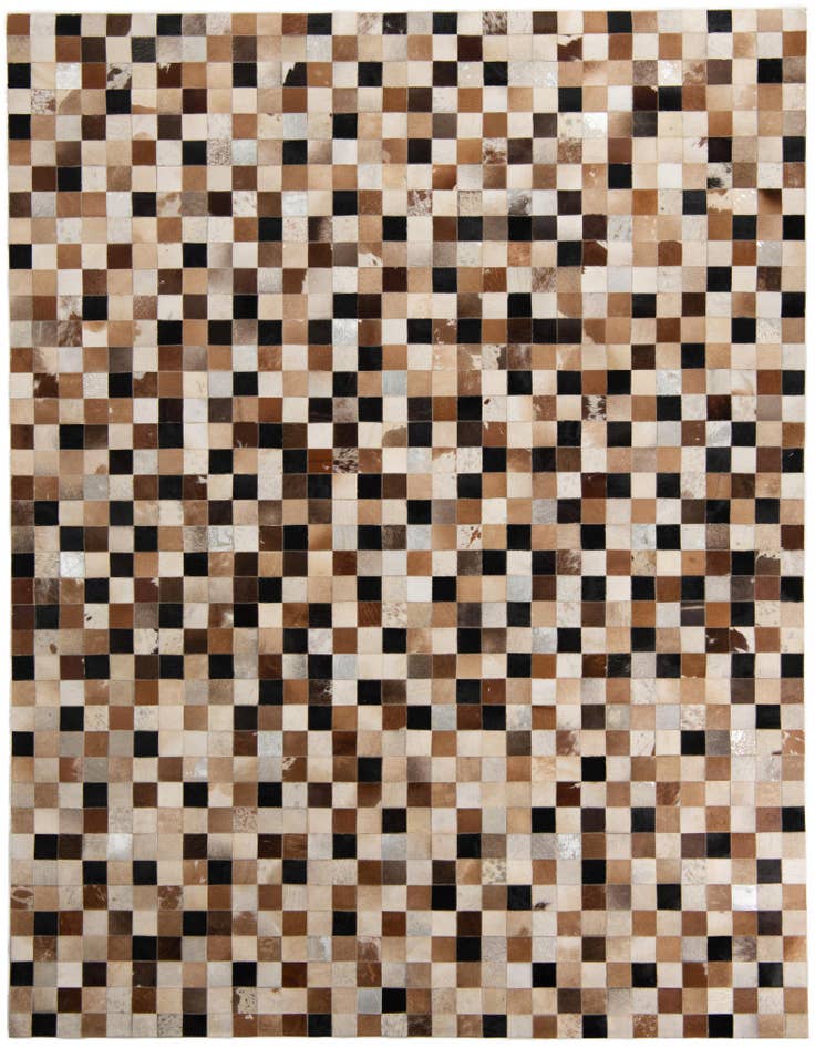 Detail image of 8' x 9' 10 Cowhide Leather Rug