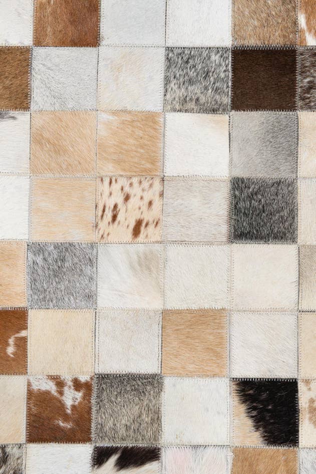 Detail image of 8' 1 x 10' Cowhide Leather Rug