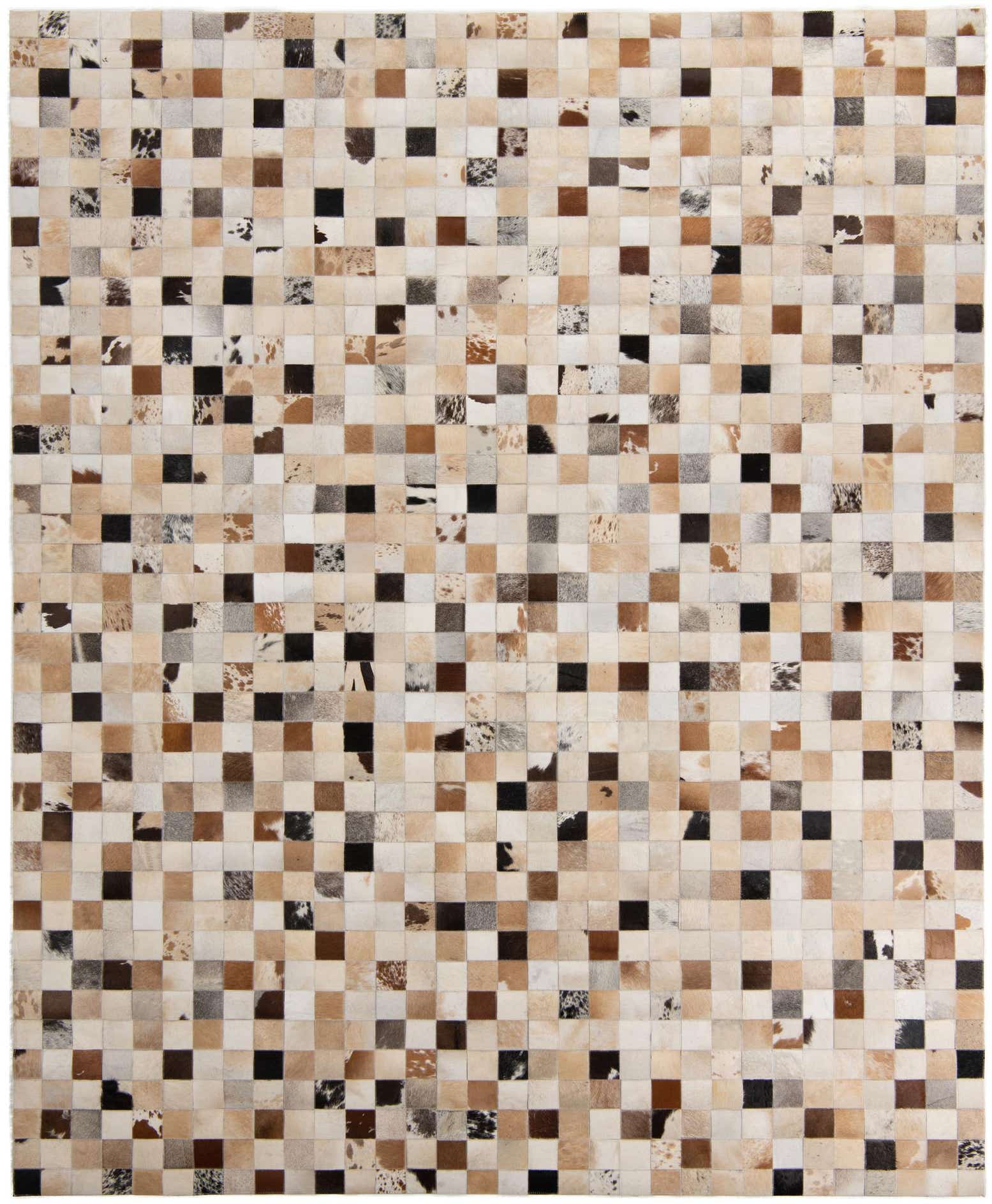8' 1 x 10' Cowhide Leather Rug