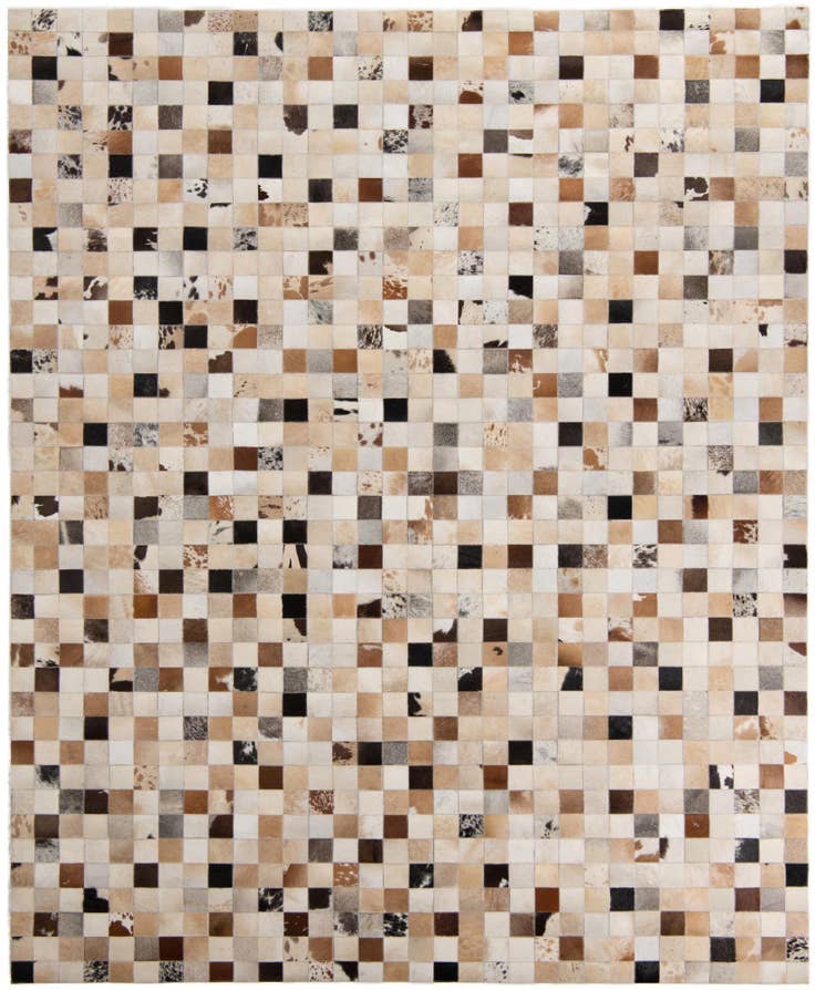 Detail image of 8' 1 x 10' Cowhide Leather Rug