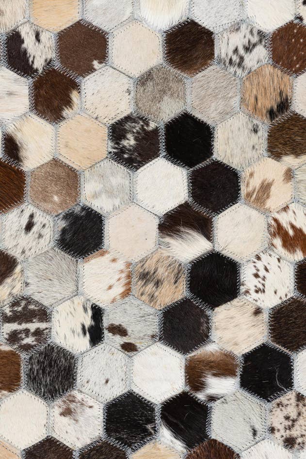 Detail image of 8' x 9' 10 Cowhide Leather Rug