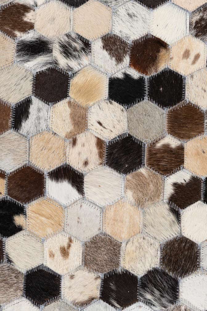 8' x 9' 10 Cowhide Leather Rug