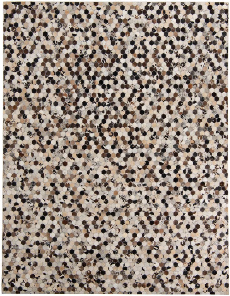 Detail image of 8' x 9' 10 Cowhide Leather Rug