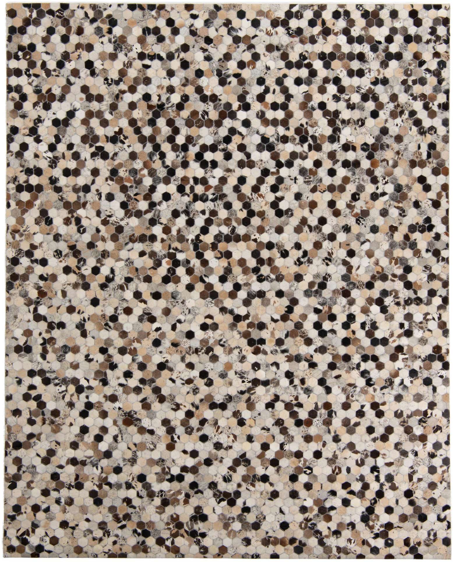 8' x 9' 10 Cowhide Leather Rug