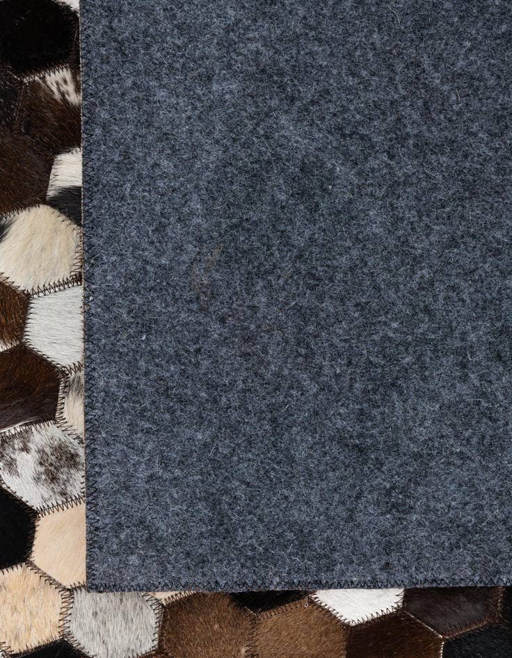 Detail image of 8' x 9' 8 Cowhide Leather Rug