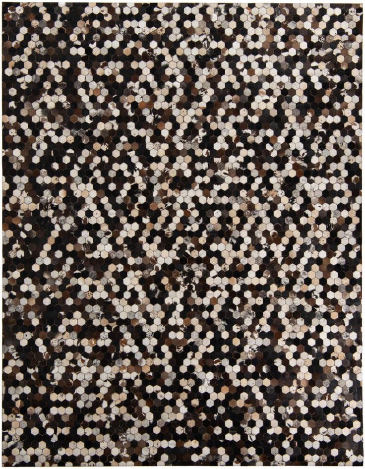 Detail image of 8' x 9' 8 Cowhide Leather Rug
