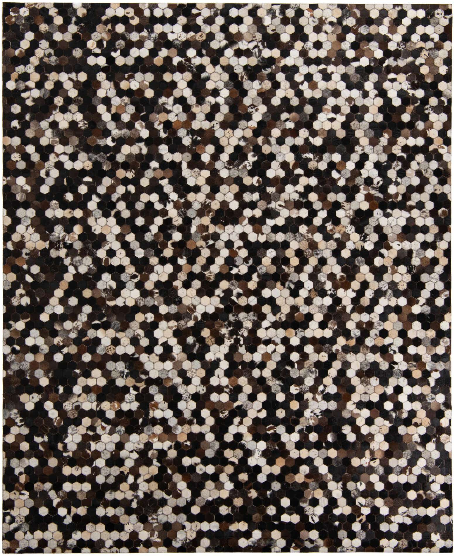 8' x 9' 8 Cowhide Leather Rug