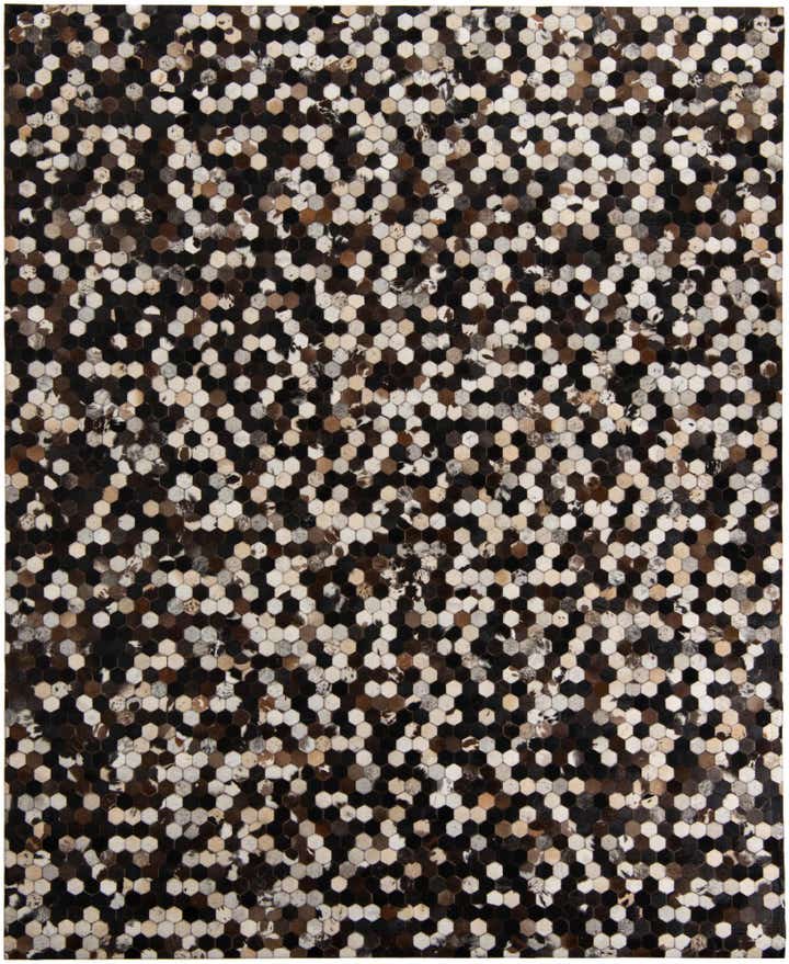 8' x 9' 8 Cowhide Leather Rug