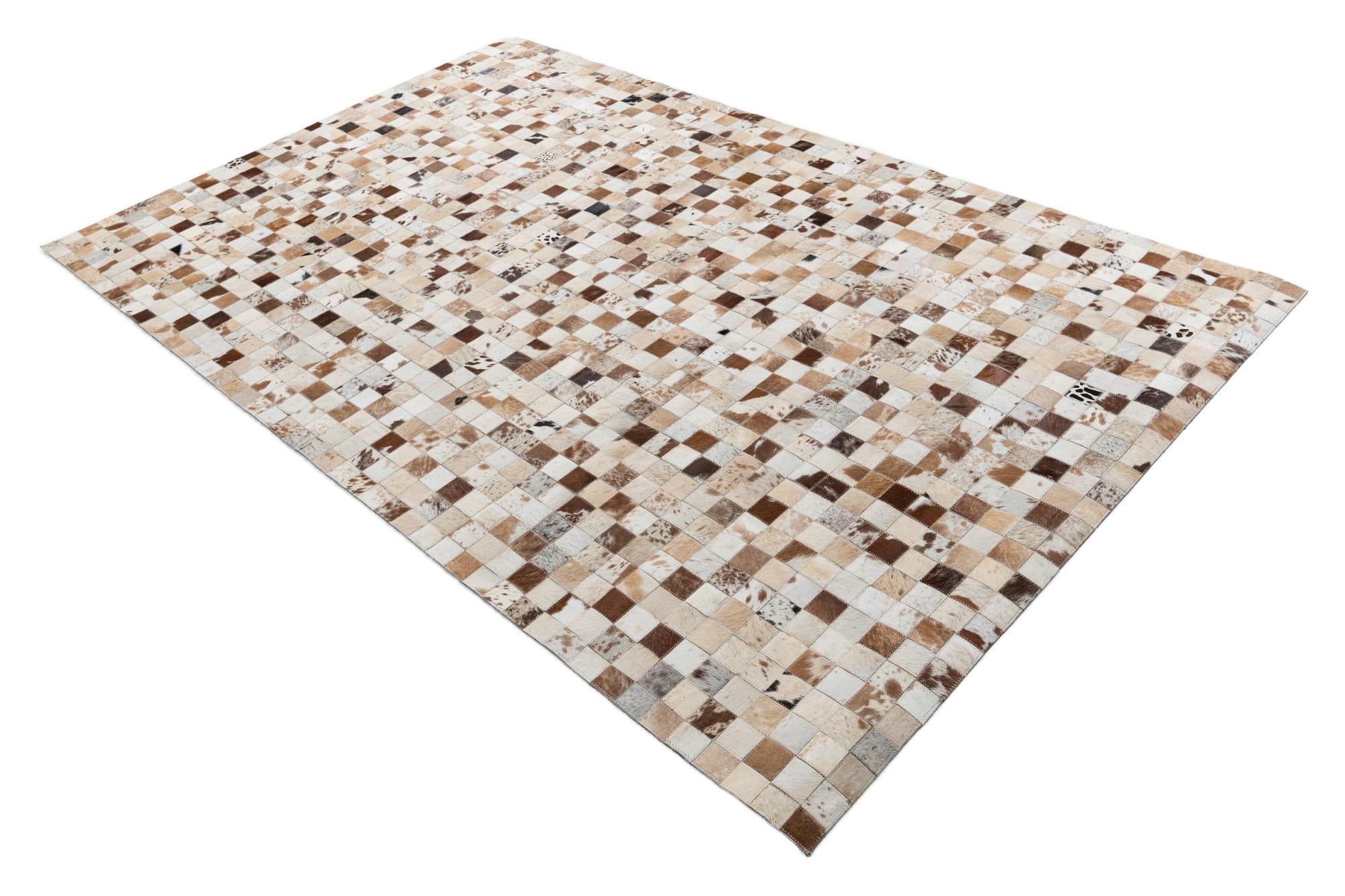 5' x 8' Cowhide Leather Rug