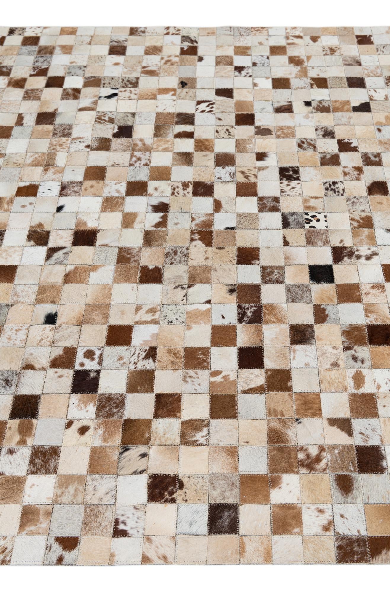 5' x 8' Cowhide Leather Rug