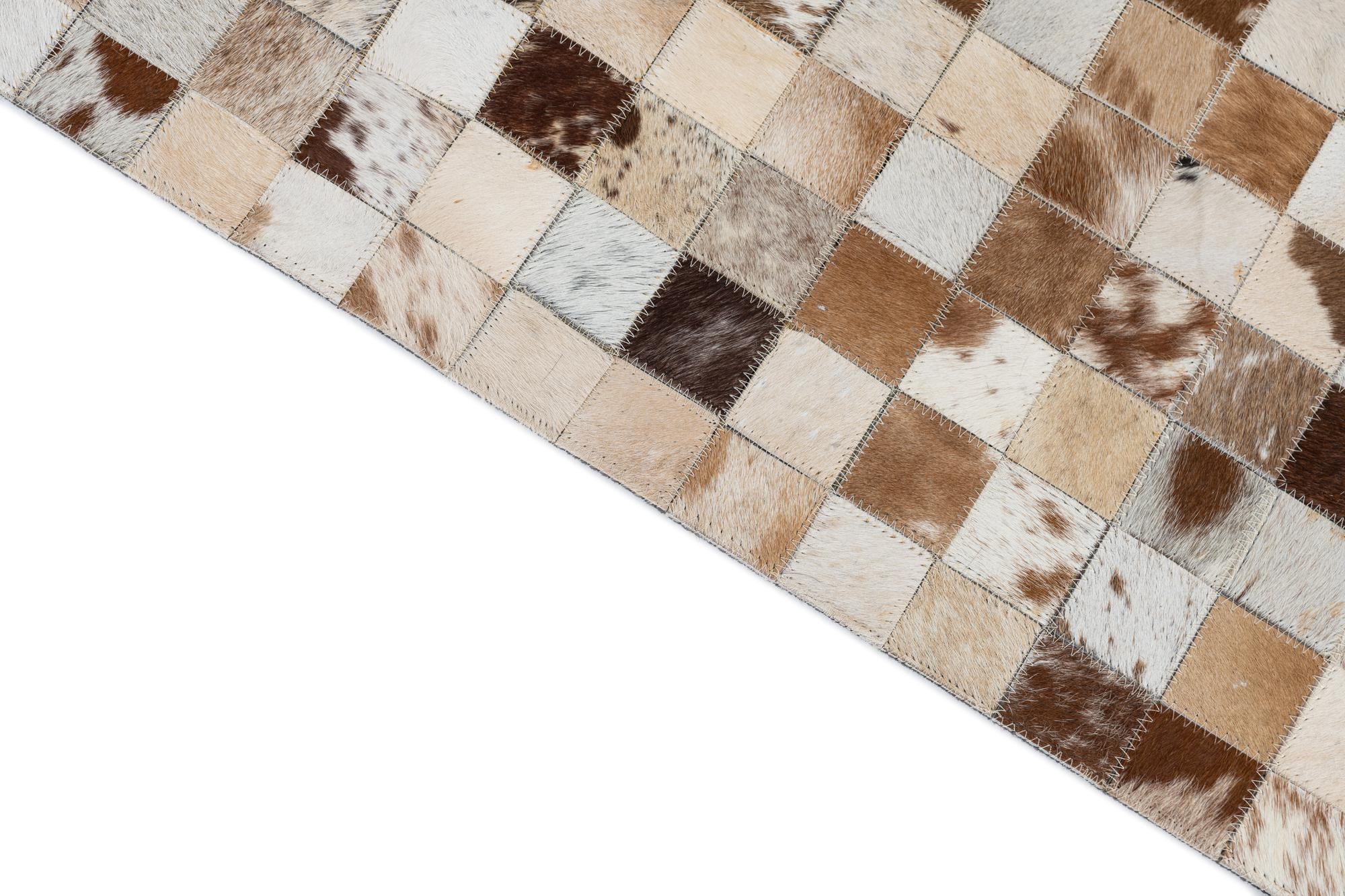 5' x 8' Cowhide Leather Rug