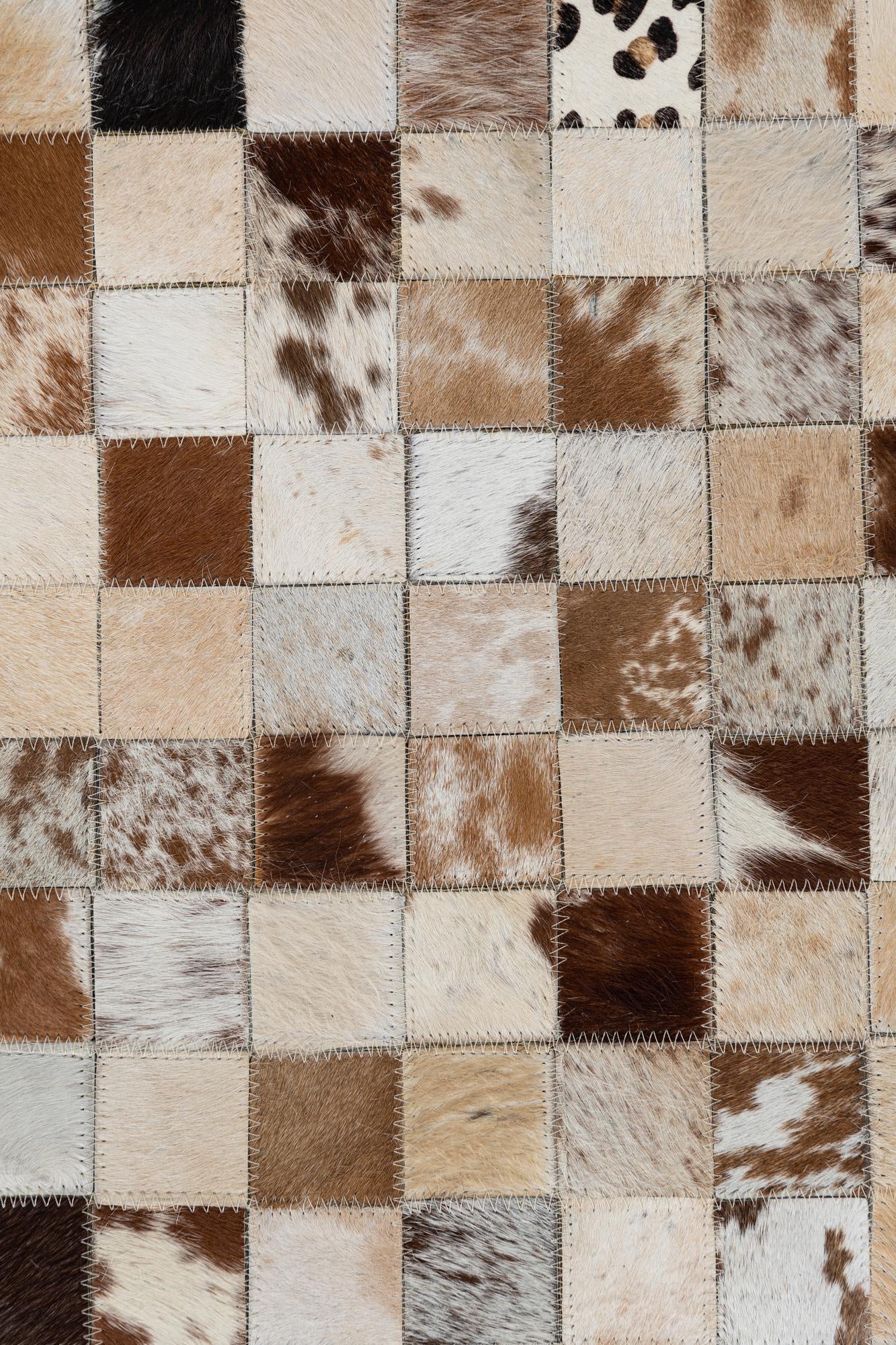 5' x 8' Cowhide Leather Rug